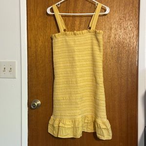 Yellow Ruched Dress (American Eagle/Size M)